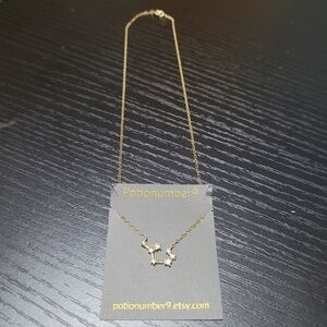 Celestial Constellation Sagittarius Necklace 14k GF Cubic Zirconia Diamonds